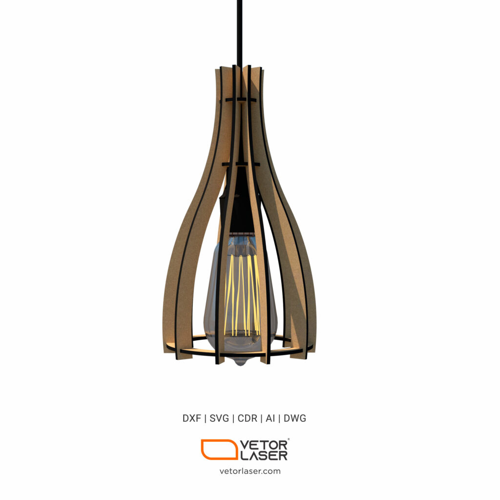 Laser Cut File Ceiling Lights Project Template SVG DXF - VLP2022