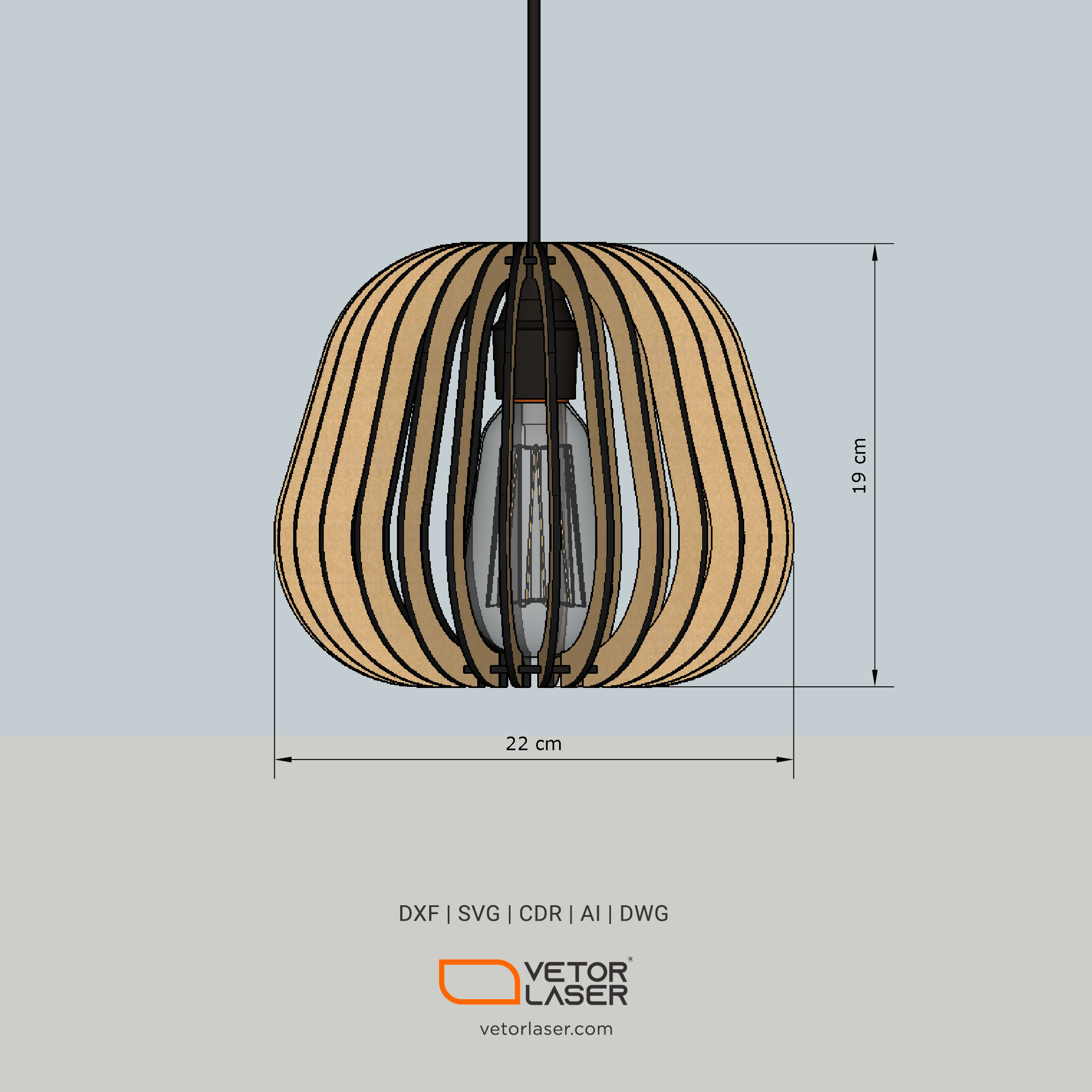 Laser Cut File Pendant Lamp Lighting Fixtures Project Template SVG DXF –  VLP8121LX - Laser Cut Files Projects DXF and SVG