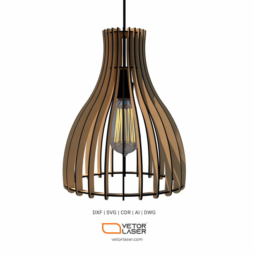 Laser Cut File Lighting Fixtures Project Template SVG DXF VLP0620