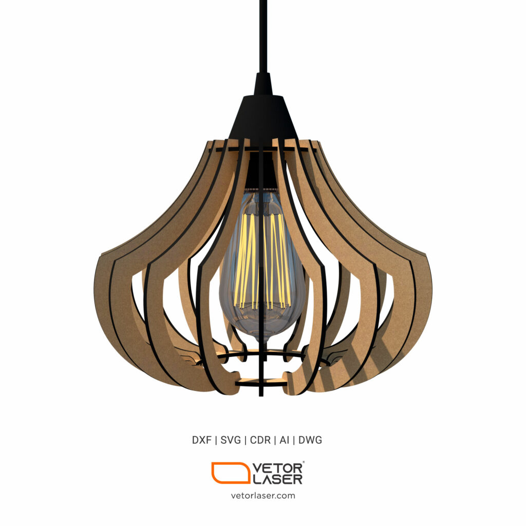Laser Cut File Lighting Fixtures Project Template SVG DXF VLP2320LX