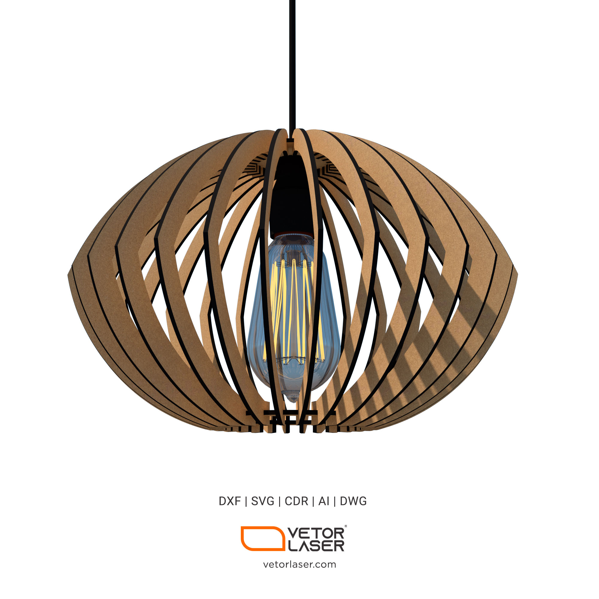 Laser Cut File Pendant Lighting Fixtures Project Template SVG DXF –  VLP4521LX - Laser Cut Files Projects DXF and SVG