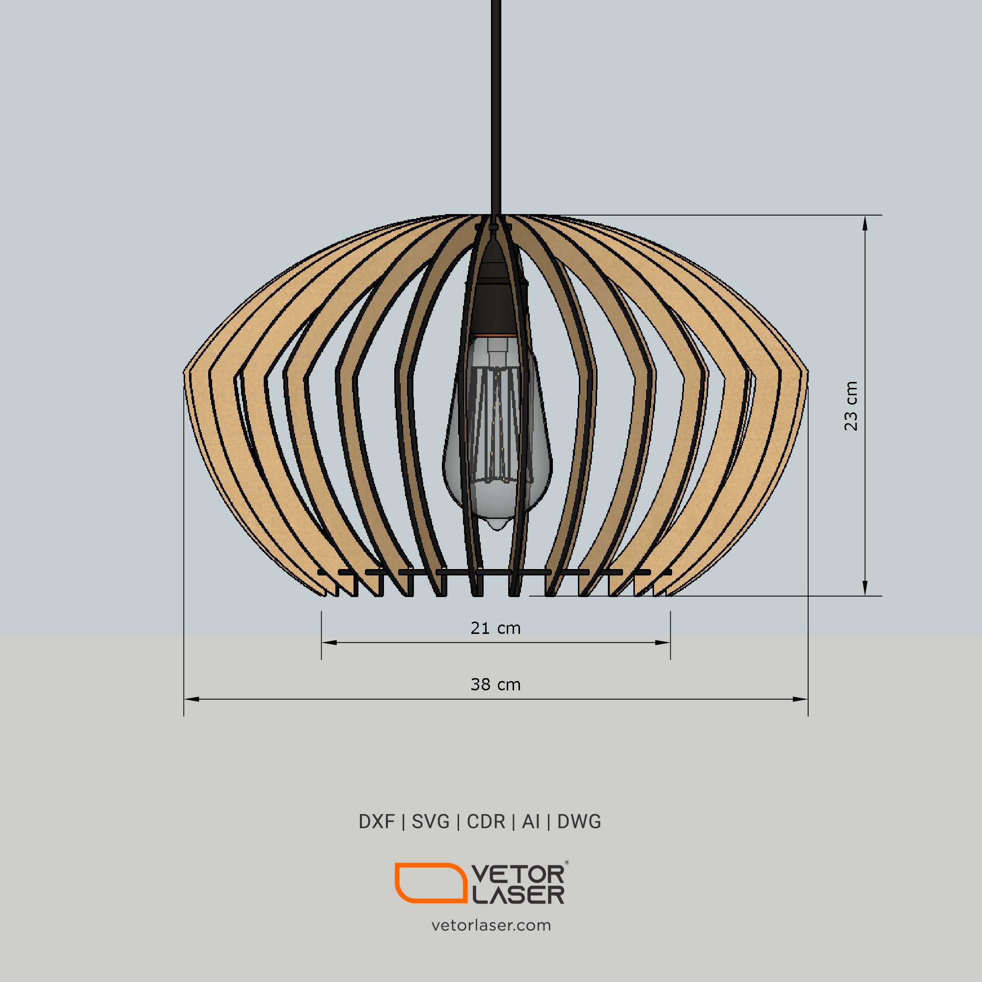 laser cut lamp template