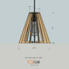 Laser Cut File Pendant Lamp Project Template Patterns SVG DXF - VLP6421 - Image 3