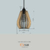 Laser Cut File Lighting Fixtures Project Template SVG DXF - VLP5021LX - Image 4