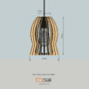 Laser Cutter File Pendant Lighting Fixtures Project Template SVG DXF - VLP5621 - Image 3