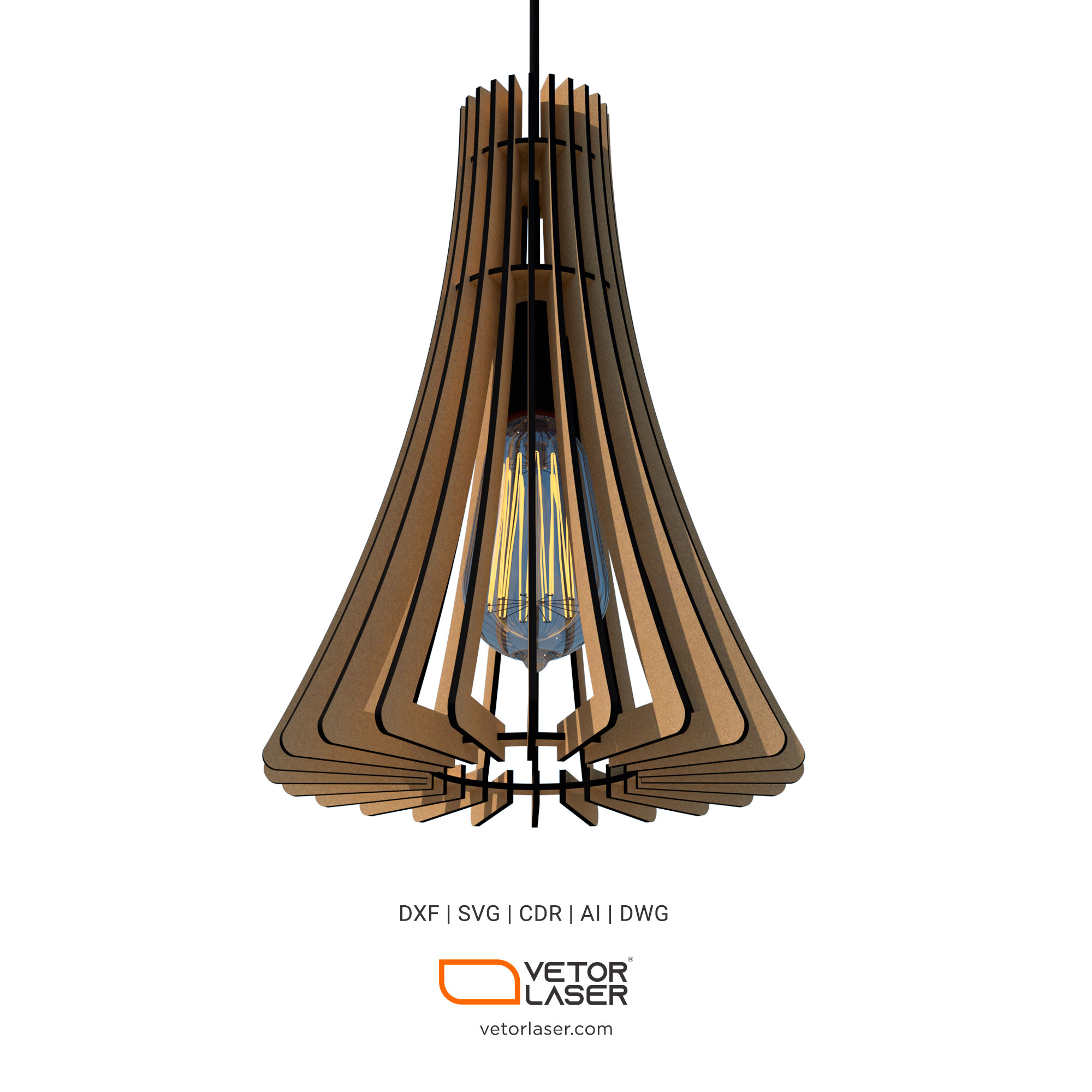 Laser Cut File Pendant Ceiling Lights Project Template SVG DXF