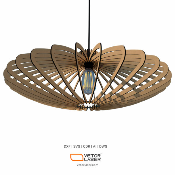 Laser Cut File Pendant Light Lamp Project Template SVG DXF VLP12622 02