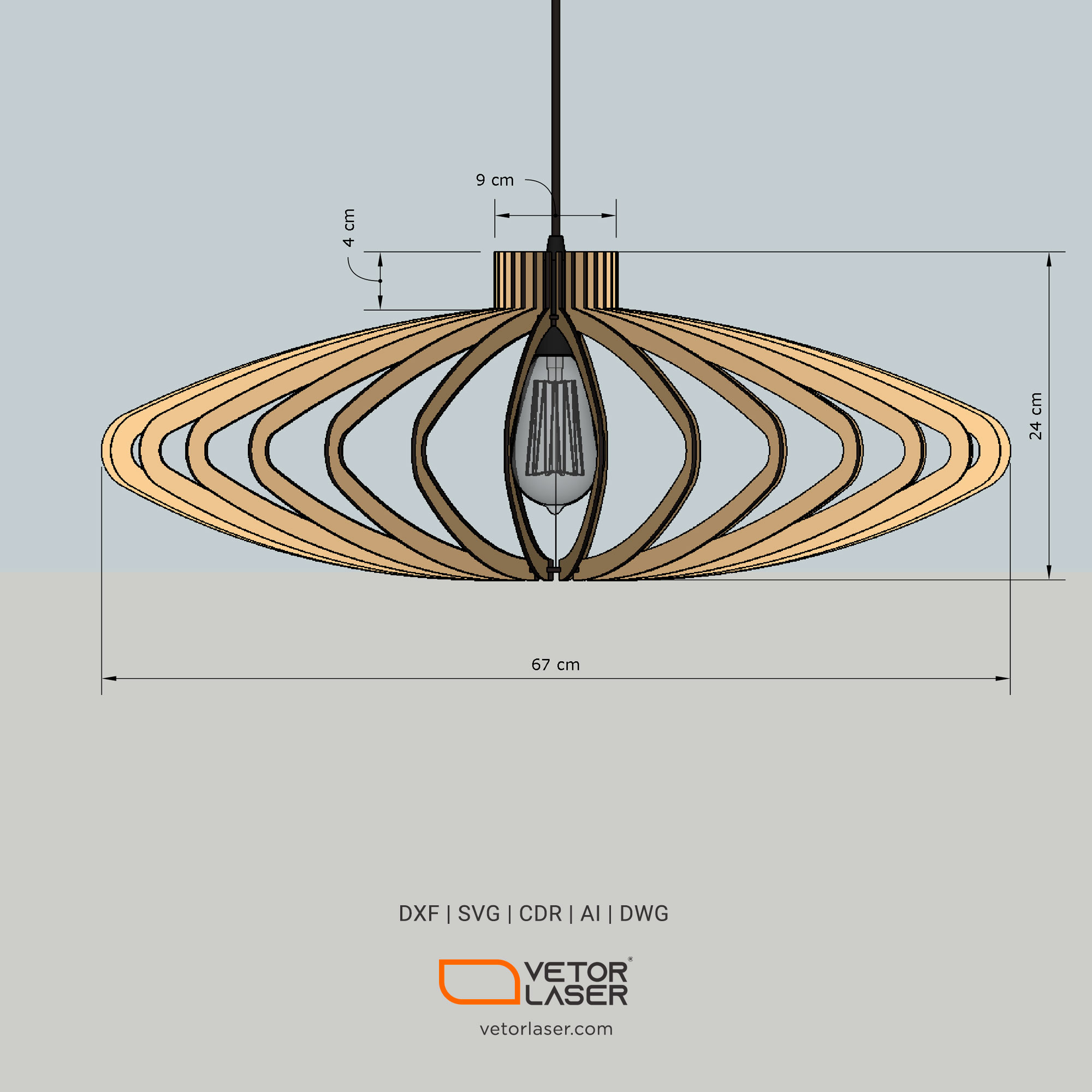 Free Laser Cut Pendant Ceiling Lamp Template Files