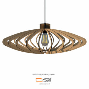 Laser Cut File Pendant Light Lamp Project Template SVG DXF VLP12622